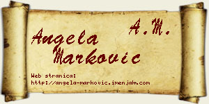 Angela Marković vizit kartica